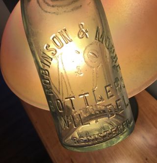 Old Blob Top Soda Bottle Robinson & Moore Wilmington De 1800s Advertising