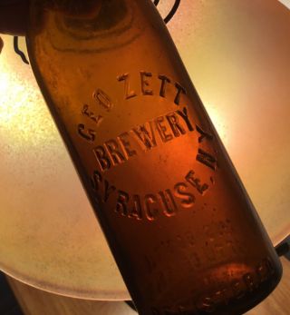Old Syracuse Ny Geo Zett Beer Bottle Advertising Early Registered Early 1900s