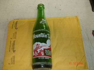 Vintage Mountain Dew Soda Bottle Hillbilly Green 10 Oz It 