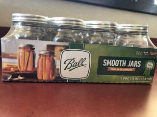 Ball 62000 Glass Mason Jars With Lids And Bands - 12 Count