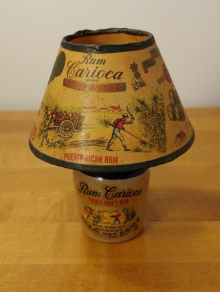 Rum Carioca Puerto Rico Rum Mini Jug W/ Shade Advertising Decor