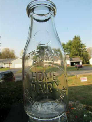 TREP Milk Bottle Home Dairy Farm Glens Falls NY WARREN COUNTY 1930 2