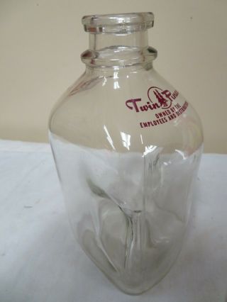 Vintage 1/2 Gallon Milk Bottle Twin Pines Dairy Detroit Michigan