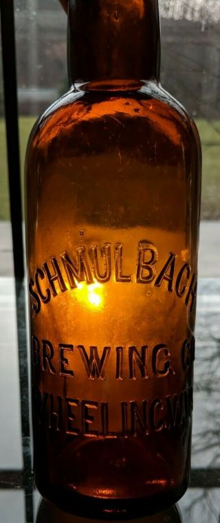 Schmulbach Brewing Co Wheeling Wva Wv Amber Quart Blob Top Beer Baltimore Loop