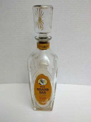Vtg 1964 Old Grand Dad 100 Proof Kentucky Bourbon Whiskey Bottle Decanter