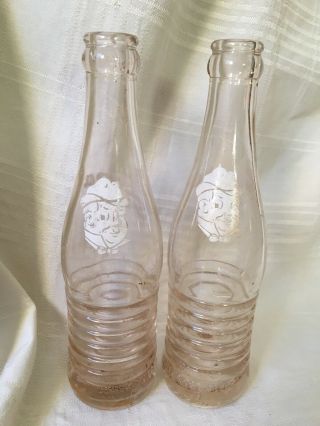 2 Vintage Glass Gran’pa Graf’s Soda Bottles Milwaukee Wisconsin 7oz Granpa Grafs