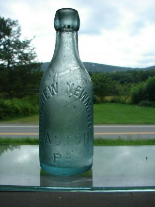Andrew Newman Easton,  Pa Aqua Pony Blob Top Bottle