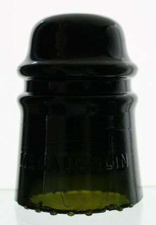 Olive Green Blackglass Cd 121 Mclaughlin No 16 Glass Insulator