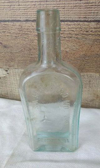 Tuscola Ill Samaritan Nervine S A Richmond Bearded Man 1880s Bottle Mcc Glass Co