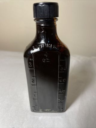 Vintage REXALL Prescription Cough Syrup Glass Medicine Bottle 4 Oz 1938 2