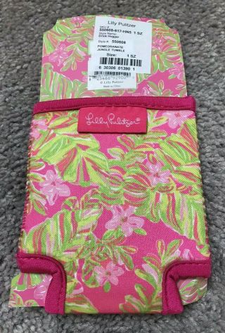 Lilly Pulitzer Drink Hugger Can Cooler Koozie Pomegranate Jungle Tumble