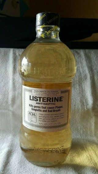 Vintage Listerine Antiseptic 18 Fl Oz Glass Bottle - Nos - - O17n8l