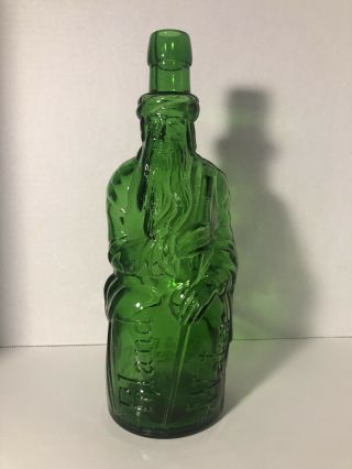 Poland Spring Moses " Honeymoon " Green Glass 1931 Mineral Water Bottle 11.  5 "