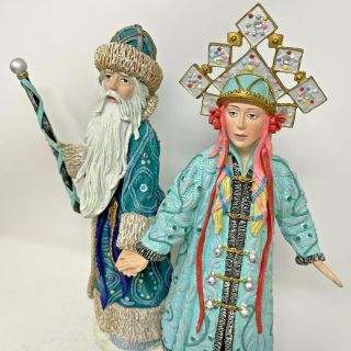 Duncan Royale Santa " Grandfather Frost And Snow Maiden " Figures Signed Le 10,  000