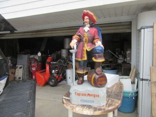 ) Captain Morgan Spiced Rum Pirate Statue Sword 48 " Liquor Store Display Sign