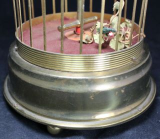 Automaton Singing Bird in Cage Music Box - German - Vintage - Parts/Repair 4