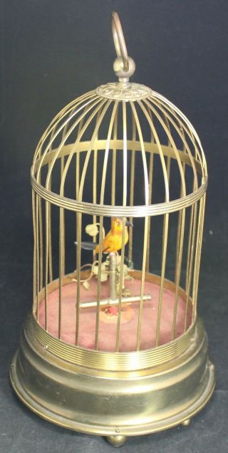 Automaton Singing Bird in Cage Music Box - German - Vintage - Parts/Repair 5