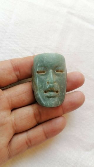 Pre - Columbian Olmec Jade Pendant From Mexico.  Ca.  400 Bc.
