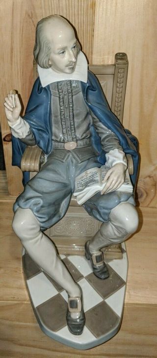 Hard To Find Lladro " Shakespeare " Signed J Ruiz 941 Limited Edition Statue