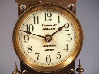 Antique Gustav Becker BHA 400 Day Anniversary Clock Brass Disc Pendulum 3