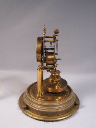 Antique Gustav Becker BHA 400 Day Anniversary Clock Brass Disc Pendulum 4