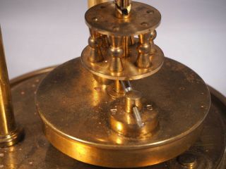 Antique Gustav Becker BHA 400 Day Anniversary Clock Brass Disc Pendulum 6