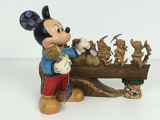 Jim Shore Disney Mickey Mouse Carving Seven Dwarfs Retired Rare 4046045 W/tag