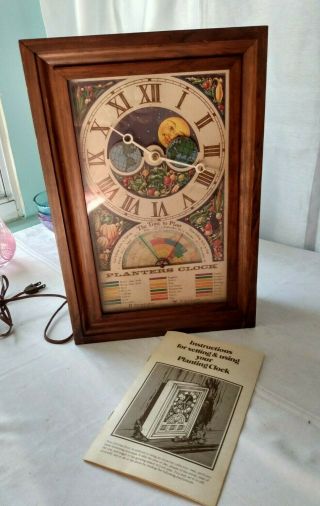 Vintage Mechtronics Fairfield Planters Clock Rare Great