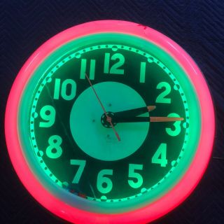 Antique 1950s Rare 26 " Cleveland Neon Electric Clock Great