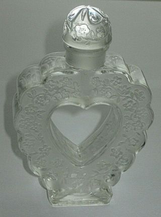 Vintage Nina Ricci Coeur Joie Lalique Perfume Bottle 2.  4 Oz Open/empty - 6 "
