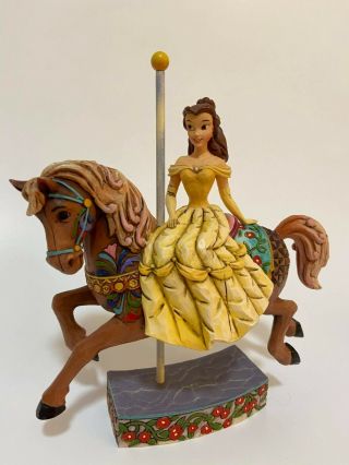 Jim Shore Disney Princess Of Knowledge Belle Beauty And Beast Carousel - 4011744