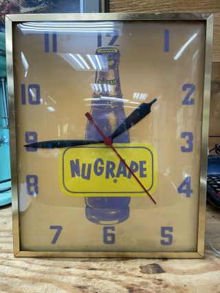 Vintage Nugrape Advertising Clock