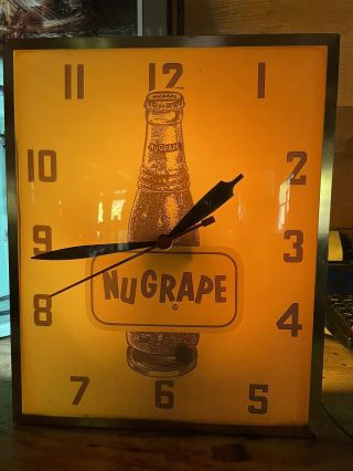 Vintage NuGrape Advertising Clock 2