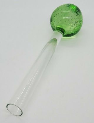 Green Bubble Base Paperweight Bud Vase 2