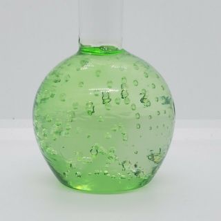 Green Bubble Base Paperweight Bud Vase 3