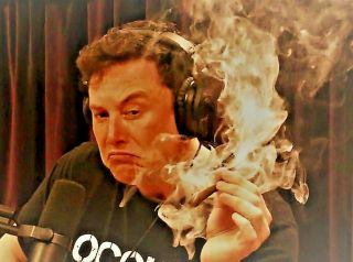 Elon Musk Smoking On Joe Rogan Podcast - Re - Print