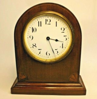 Antique Edwardian Inlaid Wooden Mantel Clock,  Lion Mark Spares,  Parts