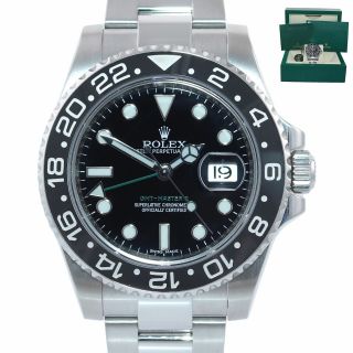 Rare 2017 - 2018 Rolex Gmt Master Ii 116710 Steel Ceramic Black 40mm Watch Box