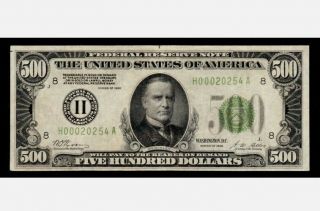 Rare Gold Clause 1928 St.  Louis $500 Five Hundred Dollar Bill 1000 Fr.  2200 20254