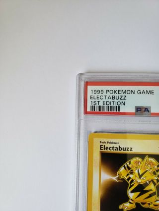 1999 Pokemon 1st First Edition Electabuzz Shadowless Base Set 20/102 PSA 8 ⚡️⚡️ 2