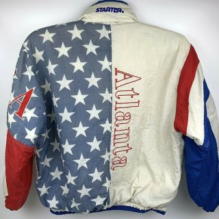 Vintage Starter Usa Olympics 1996 Atlanta Rare Puffy Windbreaker Jacket L Vtg