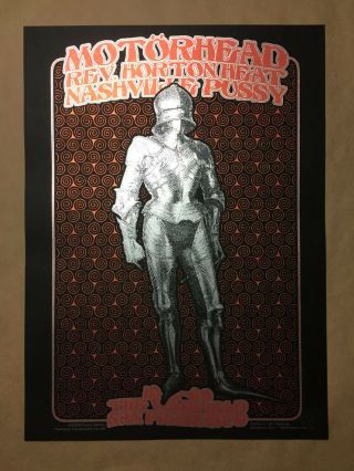 Motorhead Poster Chuck Sperry Rare 148/150 Warfield Sf 19x26 Concert 2009 Lemmy