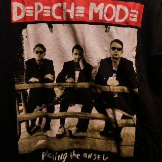 rare vintage Depeche Mode t - shirt Playing The Angel Music electronic Size M 2
