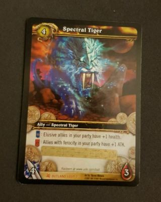 Rare Unscratched World Of Warcraft Spectral Tiger Tcg Loot Card