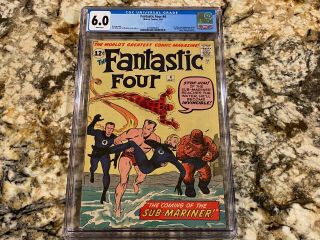 Fantastic Four 4 Cgc 6.  0 Rare White Pages 1st Sub - Mariner Namor Mckenzie Movie