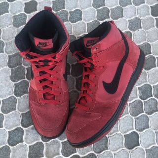 2013 Nike Dunk High Gym Red Black Men’s Size 10.  5 Skate Shoes 904233 - 600 Rare Sb