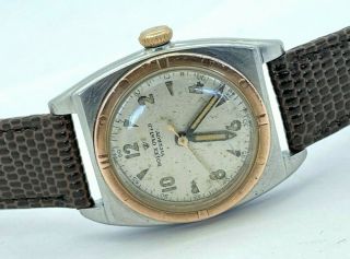 1944 Rare Rolex Oyster Viceroy 3359 Dial Stainless Steel 14k Rose Gold