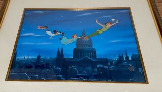 Disney Cel Peter Pan Flying Over London Extremely Rare Animation Art Cell 6