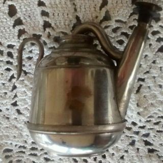Miners Oil Wick Teapot Cap Lamp 1899 J.  D.  Williams Patent Very Rare Mining Light 5