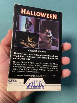 HALLOWEEN  on BETA BETAMAX TAPE W/ COVER 1978 Horror Movie RARE 2